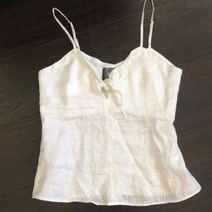 Reformation Linen White Top